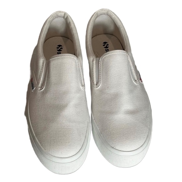 NWOT Superga Women’s White Cato Slip-on Platform Sneakers Sz 41.5 Sporty Preppy - Picture 6 of 10